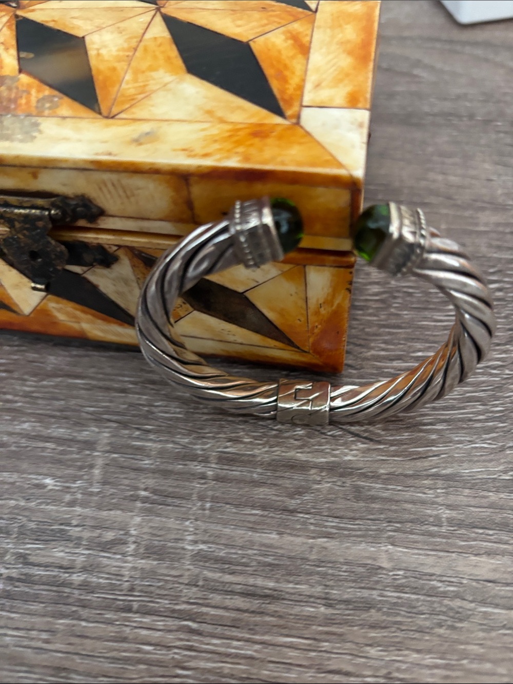 Silpada Hinged Cuff Bracelet Men's Silver-Tone Twisted Cuff Bracelet
